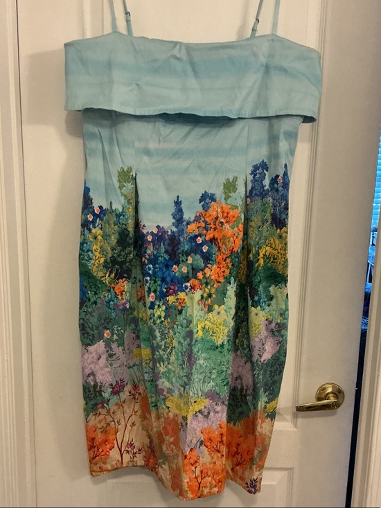 Anthropologie Dresses & Skirts - Anthropologie Light Blue Floral Print Midi Dress